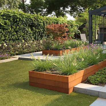bloembak modulair corten 120x60x42 cm