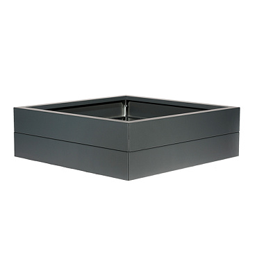 bloembak modulair poedercoat antraciet 150x120x28 cm