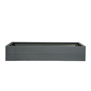 bloembak modulair poedercoat antraciet 150x120x28 cm