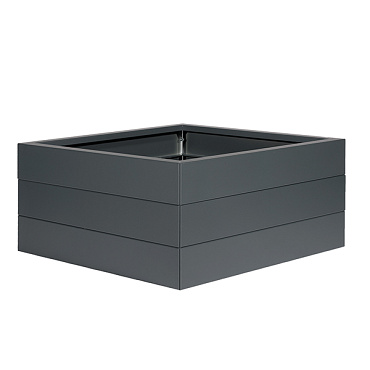bloembak modulair poedercoat antraciet 60x60x42 cm