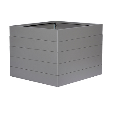 bloembak modulair poedercoat taupe 60x60x70 cm