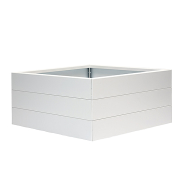 bloembak modulair poedercoat wit 180x90x42 cm
