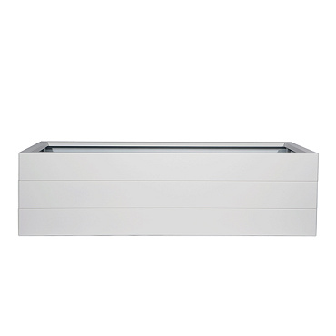 bloembak modulair poedercoat wit 180x90x42 cm