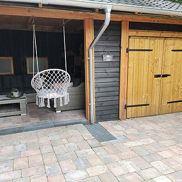 stonique trommel 20x30x6 cm oud bruin
