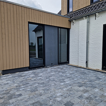 stonique trommel 21x14x7 cm grijs zwart