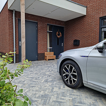 stonique trommel waalformaat 7 cm grijs zwart