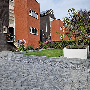 stonique trommel waalformaat 7 cm grijs zwart