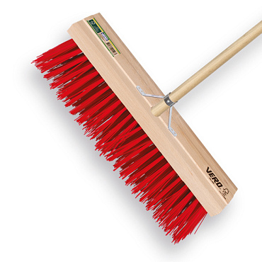 straatbezem vero 80 ppn 41 cm vlakke kap met tauari steel 150 x 2 8 cm en stokhouder