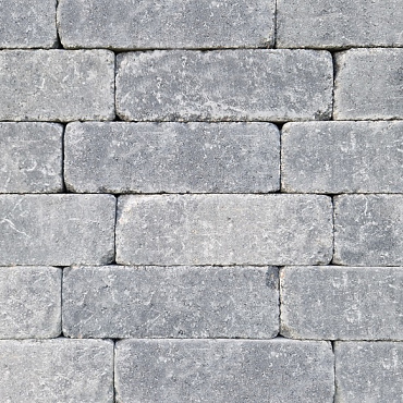 stonique trommel longstone 7 cm grijs zwart