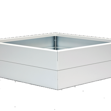 bloembak modulair   wit 180x180x28 cm