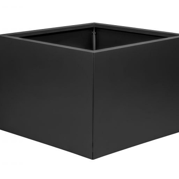 bloembak vlak   grafiet zwart 60x60x40 cm