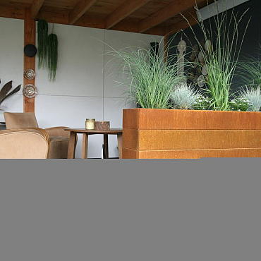 bloembak modulair   corten 270x30x70 cm
