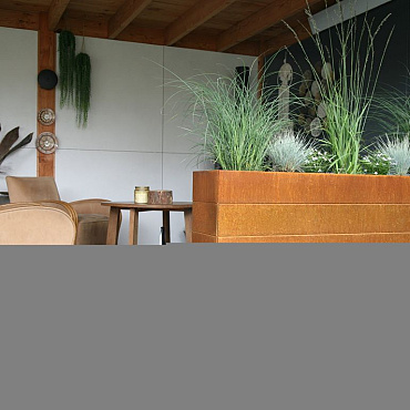 bloembak modulair   corten 270x210x70 cm