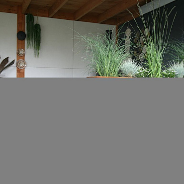 bloembak modulair   corten 300x150x56 cm