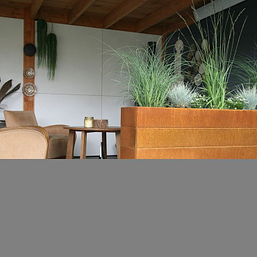 bloembak modulair   corten 300x210x56 cm