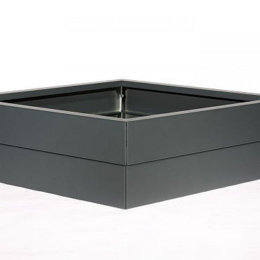 bloembak modulair   antraciet 120x120x28 cm