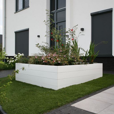 bloembak modulair   wit 120x30x28 cm