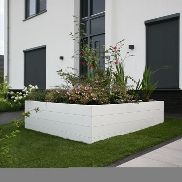 bloembak modulair   wit 150x120x42 cm
