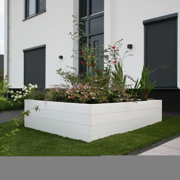bloembak modulair   wit 270x30x28 cm