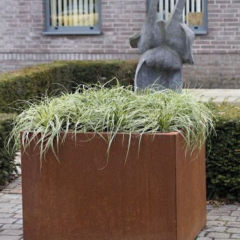 bloembak vlak   corten 120x210x60 cm