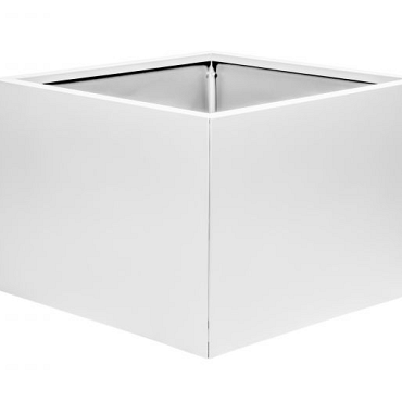 bloembak vlak   wit 60x60x40 cm