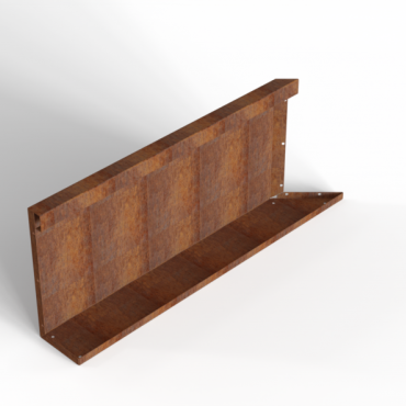 bloembak module inwendig hoekpaneel c 90x42 cm l   corten