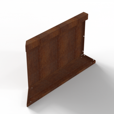 bloembak module inwendig hoekpaneel c 60x42 cm r   corten