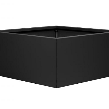 bloembak vlak   grafiet zwart 90x90x60 cm