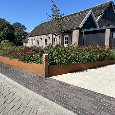 borderpaneel flex 220x42 cm   corten