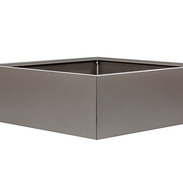 bloembak vlak   taupe 120x120x40 cm