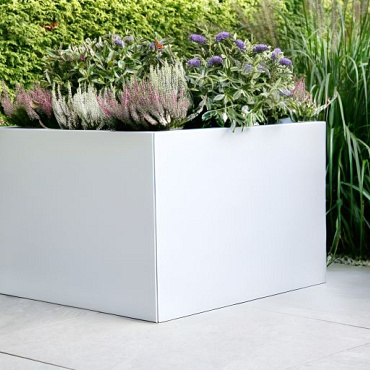 bloembak vlak   wit 150x150x40 cm