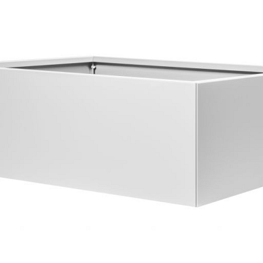 bloembak vlak   wit 180x300x60 cm