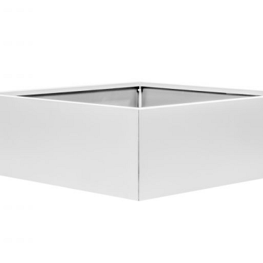 bloembak vlak   wit 150x150x40 cm