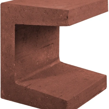 u element 40x40x50 roestbruin