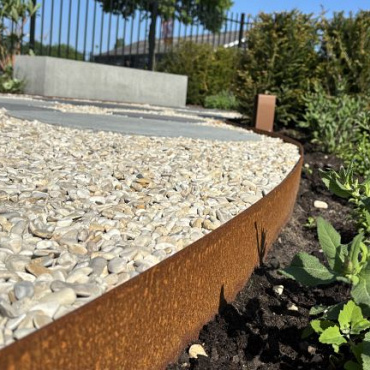 kantopsluiting single flex 300x16 5 cm   corten