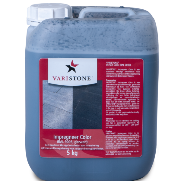 Varistone Impregneer Color Zwart - RAL 9005 5 liter can