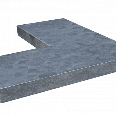 Hoek Vijverrand Blue Moon Honed Linea 50/30x50x3 cm