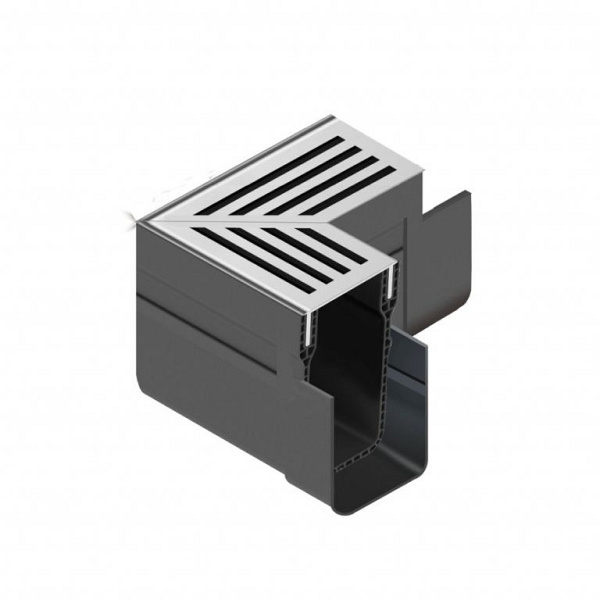 ACO Slim-Line hoekst.incl.RVS rooster