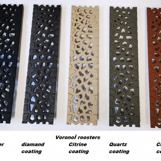 Voronoï rooster gietijzer, 500mm Corten