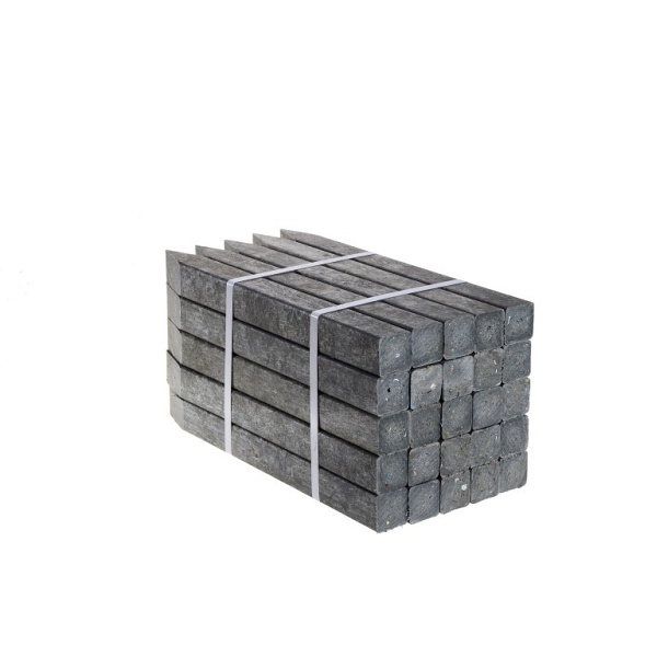 ECO Border Piketpalen PE massief 4x4x40cm Donkergrijs
