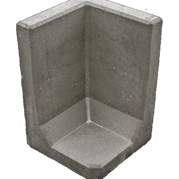 Hoek L-Element Grijs 40x40x40 cm (R)