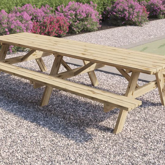 Picknicktafel vuren geïmpregneerd, gedroogd Superieur 300 cm