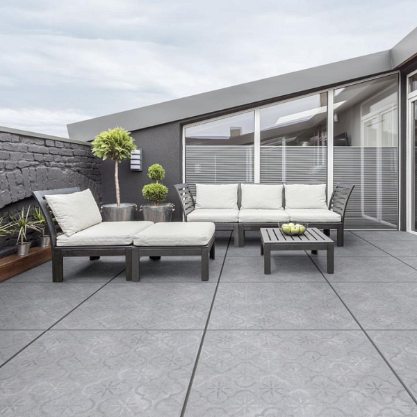 GeoCeramica® 80x80x4 Impasto Grigio Décor