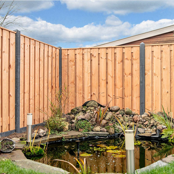 Tuinscherm Red Class Wood 21-planks (19 + 2) Casablanca 180 x 180 cm