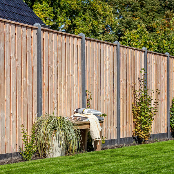 Tuinscherm Red Class Wood 21-planks (19 + 2) Casablanca 180 x 180 cm