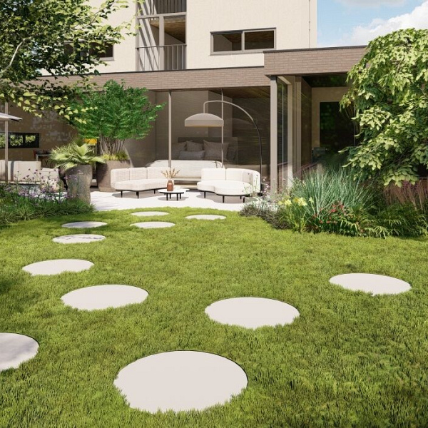 Schellevis Oud Hollandse tegel rond 100x8 cm Antraciet