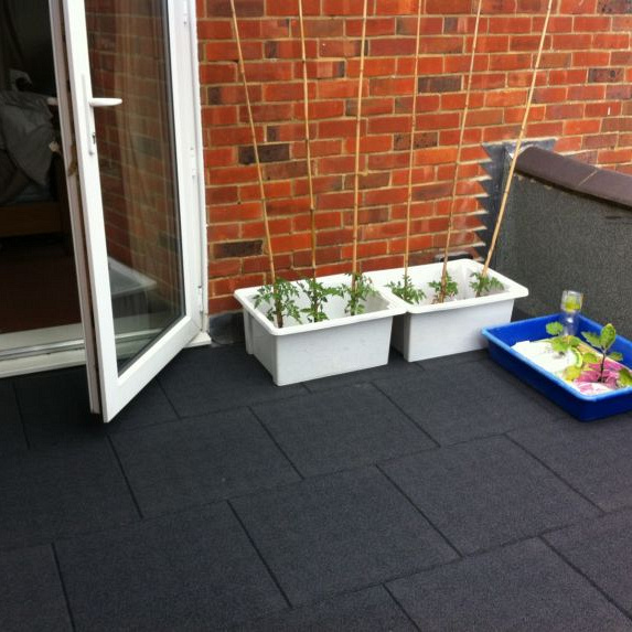 Aslon® SBR rubbertegel 50x50x2,5 cm Zwart