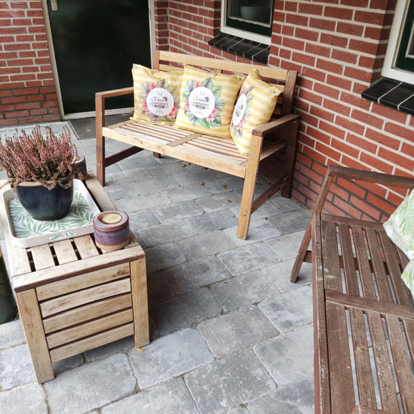 Stonique trommel 20x30x5 cm grijs/zwart