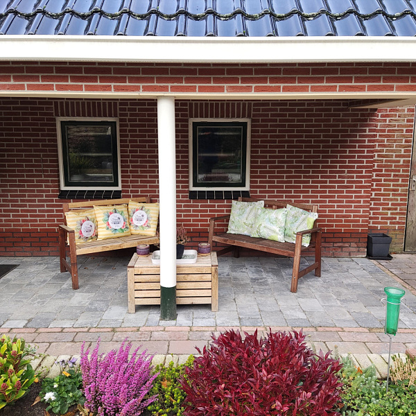 Stonique trommel 20x30x6 cm grijs/zwart