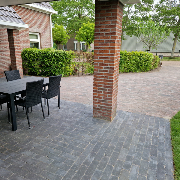 Antieke trommel longstone 7 cm antraciet